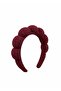 Mavi̇makro Hair Band Crown Ecru and Burgundy Set - 6