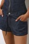 Kemerli denim şort - 4