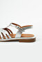 Charlotte Genuine Leather Caged T-Strap Sandals - 3