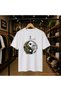 Tiger Dragon Chest Printed 100% Cotton Oversize Loose Regular Fit Crew Neck T-Shirt