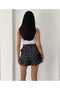 Women's Polka Dot Bow Tie High Waist Satin Mini Shorts Skirt - 2