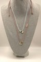 2 Pieces Bohemian Series Summer Fish Crab Heart Pink Blue White Rope Necklace Set - 2