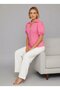 Women's V-Neck Button Detail Pencil Sleeve Elastic Woven Blouse 26062 - 2