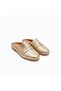 Women's Sabo Slippers with Gold Knit Detail - 4