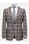 Signature |   Brown Plaid Patterned Suit - 2