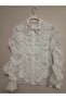 Stone Collar Bead Embroidered Special Design Laced Imported Shirt Long Sleeve White Standard Size - 6