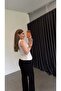 Gold Button Detailed Lace Vest Ecru - 3