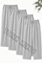4 Pieces Unisex Regular Pipe Leg Gray Color Sweatpants