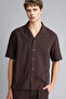C7578Axbn192 Brown 100% Cotton Relax Fit Shirt