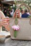 Bag Charm and Lipstick Charm Flower Pink Bag Accessory