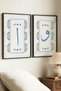 Double Wooden Sign with "Elif" and "Vav" Lettering - Black Wood Framed Home and Business Sign - 3