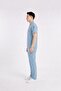Zulu Model Cool Petrol Blue Color Soft Lycra Men's Scrubs Uniform Set - 2