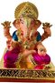 Gold Plated & Brown Ganesha – Ganapati 8x4cm Idol | Gold & Silver Plated Ganesh Idol Online - 7