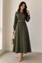 Laser Cut Full Length Lined Dress