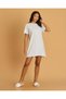 قميص نوم نسائي بطباعة موضعية بلون العاج - 2