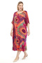 Battal Short Sleeve Viscose Summer Dress - 5