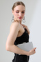Silver Stone Sparkling Women's Evening Dress Bag Stylish Evening Event Model - 4
