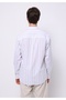 Regular Fit Shirt Neck Striped Men's White Long Sleeve Shirt - 2