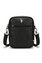 Men's Black Leather Crossbody Messenger Bag Plhey26077