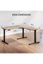 Electric Height Adjustable L-Shaped Standing Desk 63 x 55 Inch Reversible Corner with Memory Presets and Anti-Collision System Ergonomic Sit Stand Workstation for Home Office - Rustic Brown - 3