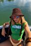 Women's Drawstring Bucket Hat with Tie Detail