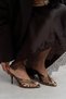Judith Brown Satin Open Toe Detailed Caged Women's Heeled Slippers - 3