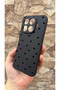 Mi 15t Pro Compatible Mini Black Heart Patterned Silicone Shock Absorbing Classic Protected Rubber Case - 4