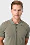 Regular fit button closure khaki knitwear - 4