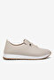 Women's Beige Comfortable Fit Orthopedic Lace-Up Loafer - 4