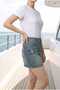 Daisy Women's High Waist, Pocketed Denim Jeans Skirt Length 40 cm Mini Skirt - 2