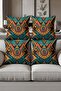 Digital Printed Soft Textured 4-Piece Throw Pillow Cover Set Krl0127