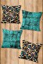 Digital Printed Soft Textured 4-Piece Throw Pillow Cover Set Krl0108 - 2