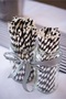 Black Striped Paper Straw 6mm X 19.7 Cm-50 Pieces - 2