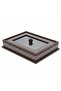 Luxury Rectangle Wooden Candy Box with Acrylic Mirrored Lid | Islamic Geometric Pattern | 32×22 cm