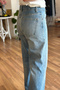 Light Blue High Waist Button Closure Straight Jeans - 3
