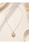 Pearl Steel Heart Necklace