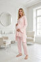 New Season Pink Summer Design Flounce Sleeve 100% Cotton Double Breasted Maternity Pajama Set - 2