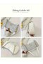 French Vintage Handbag for Women New Letter Printed Small Square Shoulder Bag with Adjustable Strap m Logo Zipper Commuting Versatile Handbag - 3