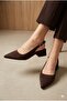Awsa Women's Heeled Shoes with Back Strap, Thick Heel, Satin