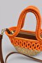 Siena Mini Women's Bag - Handmade Straw Textured Shoulder and Hand Bag with Leather Pouch - 4