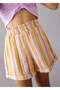 Girl's Striped Shorts Set Purple - 5