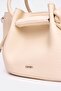 Women's Mini Hand and Shoulder Bag with Drawstring Detail, Stylish Daily Bag, Beige - 5