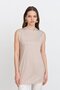 Sleeveless Combed Cotton Undergarment - Stone - 2