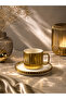 2-Person Porcelain Striped Modern Coffee Cup Set 100ml - 3