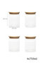 1-4 Bamboo Vacuum Lids Round Borosilicate Glass 4-Piece Jar Set Storage Container 750ml 10X12Cm - 5