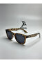 Leopard Sunglasses Wayfarer Black Glass Sunglasses - 3