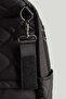 Black Quilted Backpack Changing Bag - 6