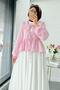 Premium Bebe Collar Wrap Muslin Blouse – Pink - 5