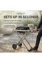 Portable BBQ Gas Grill with Foldable Stand & Wheels, Stainless Steel Charcoal Grill (Black) - 4