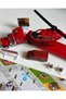Toy Helicopter, Truck and Car Set Red |   33 cm Truck |   20 cm Helicopter |   8 cm Car and Accessories - 2